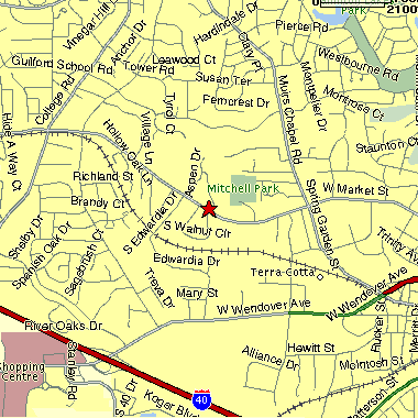 Map to O.Henry Income Tax Service Inc. - Market Street Office